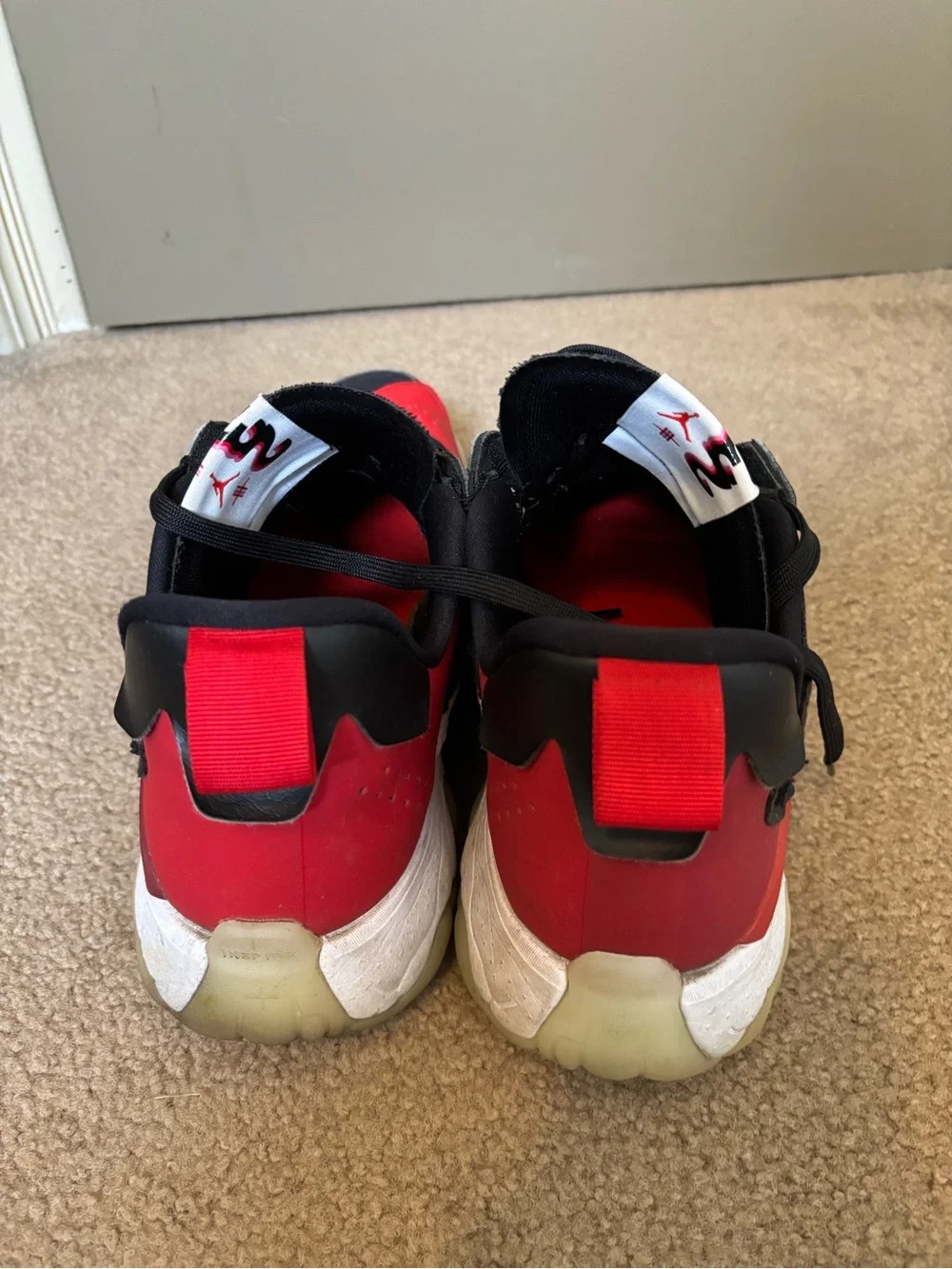 Air Jordan Men's Black & Red Sneakers shoes